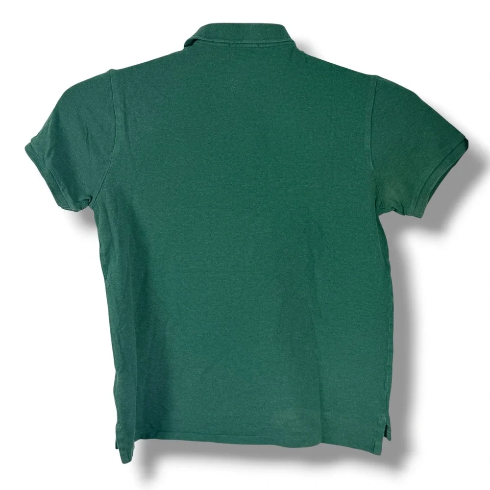 Polo Ralph Lauren Polo Shirt Mens L Green Custom Slim Fit Cotton Pique Pony Golf